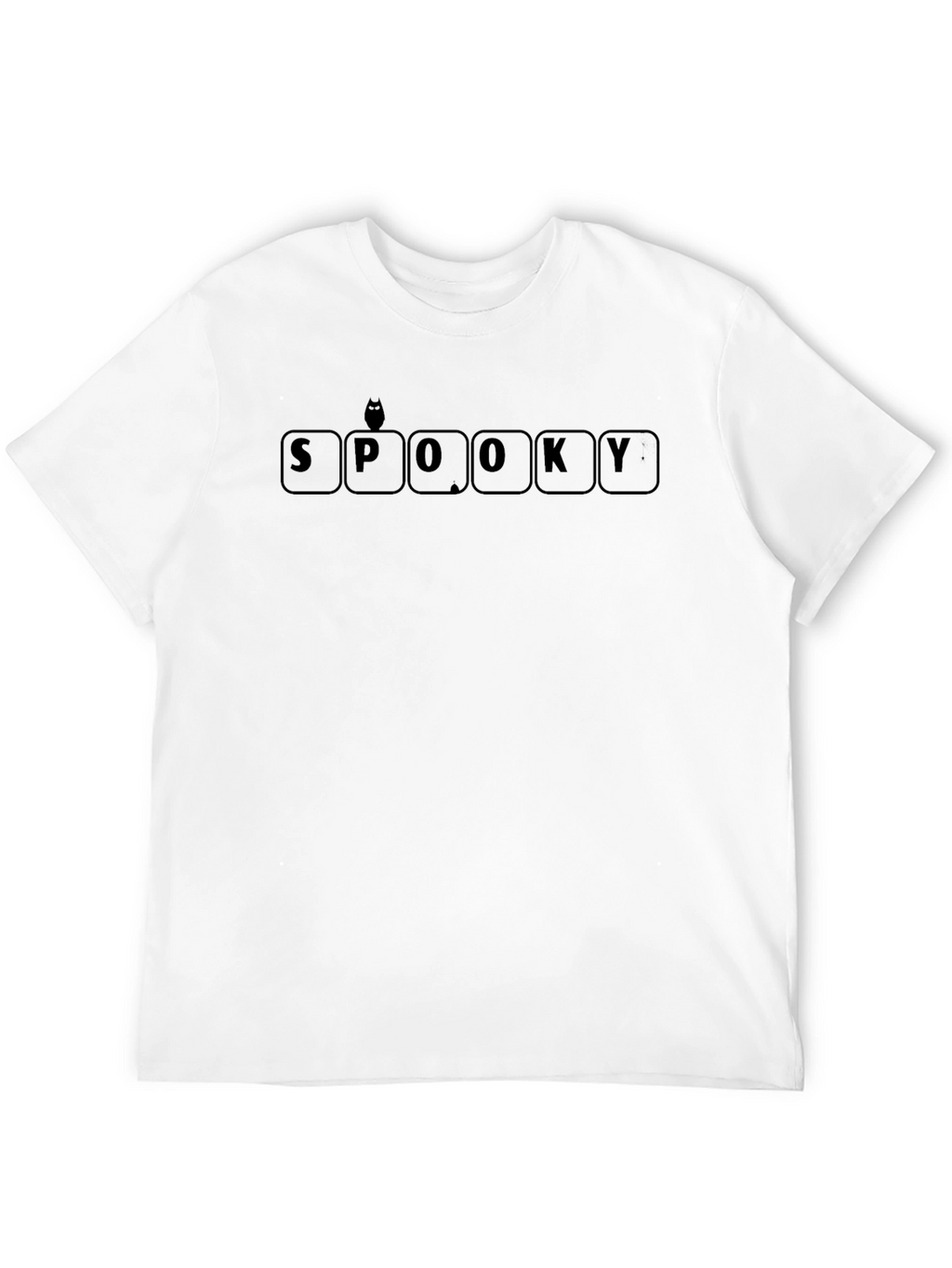 Spooky Owl Letter Box Black T-Shirt