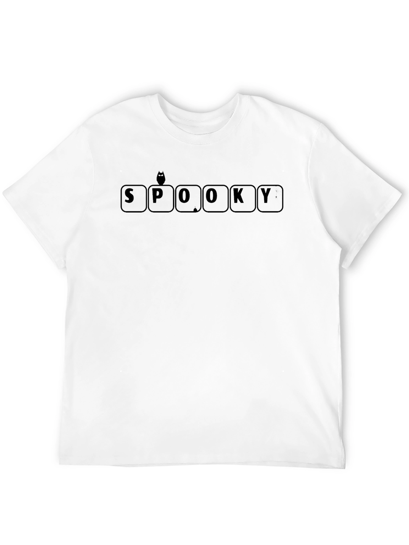 Spooky Owl Letter Box Black T-Shirt