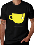 Teacup Graphic Tee - Mens Black Cotton T-Shirt