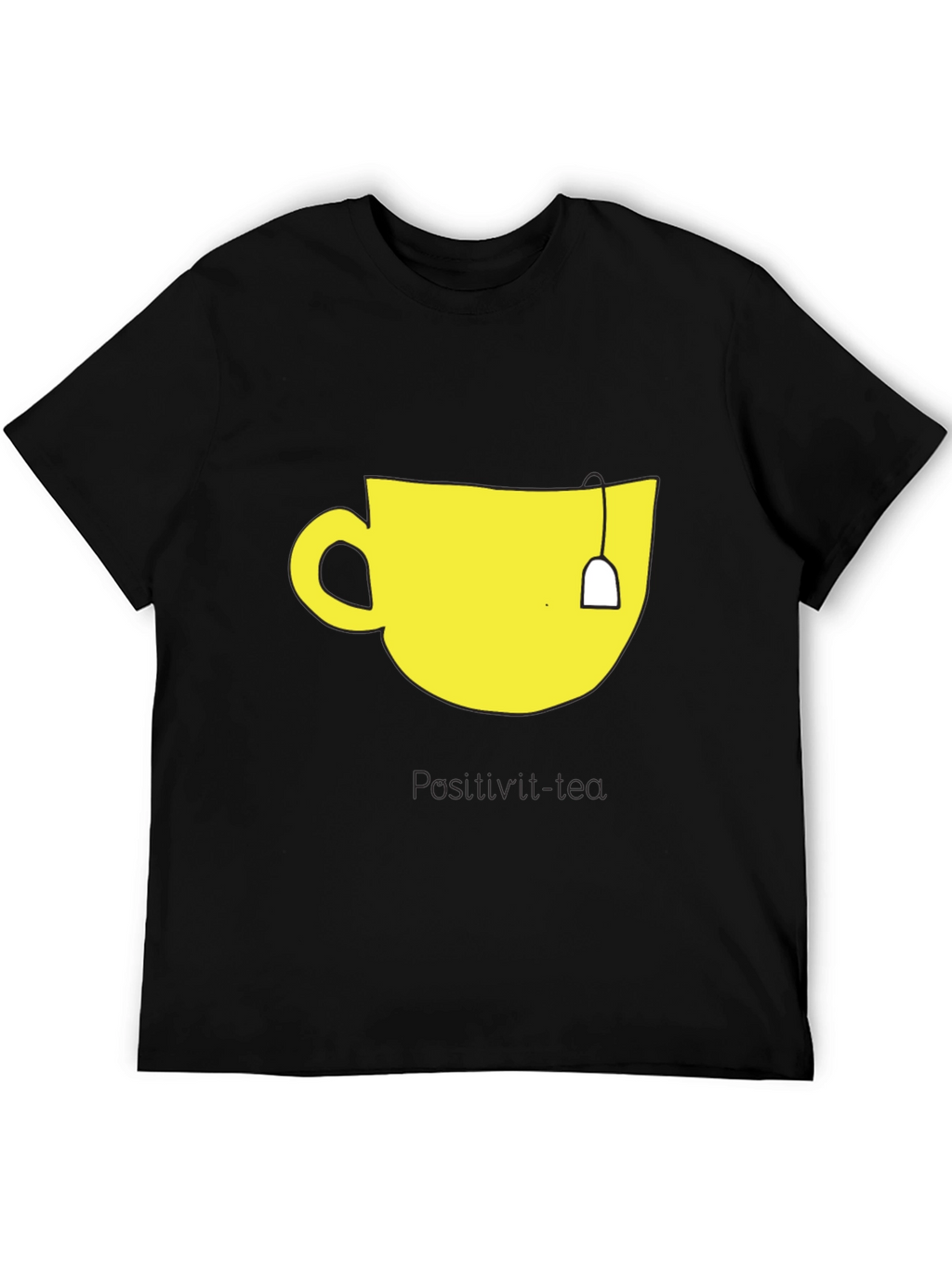 Teacup Graphic Tee - Mens Black Cotton T-Shirt