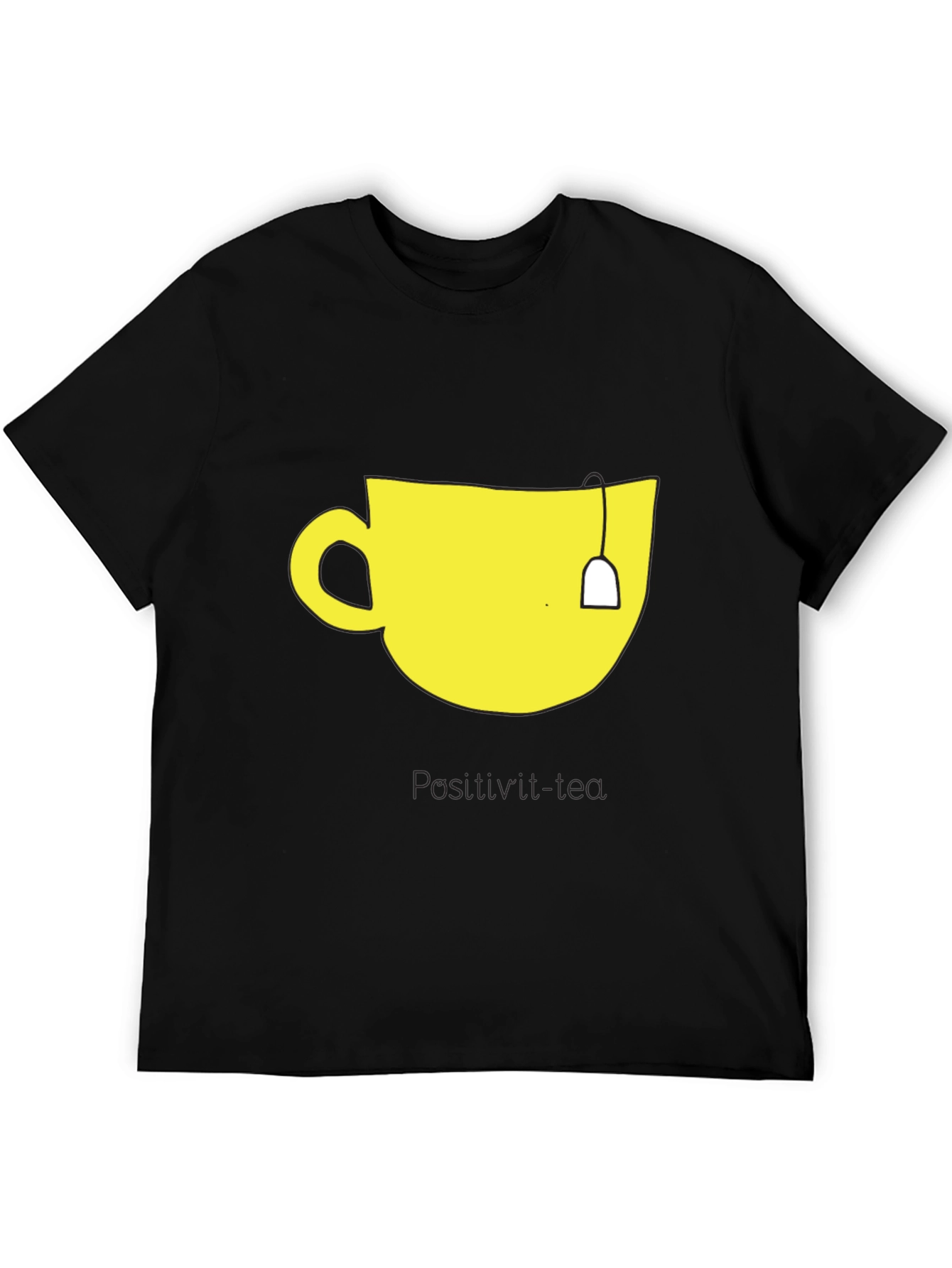 Teacup Graphic Tee - Mens Black Cotton T-Shirt