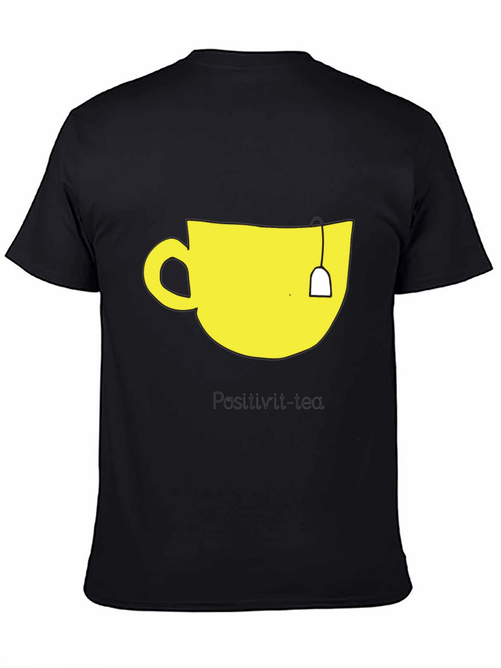Teacup Graphic Tee - Mens Black Cotton T-Shirt