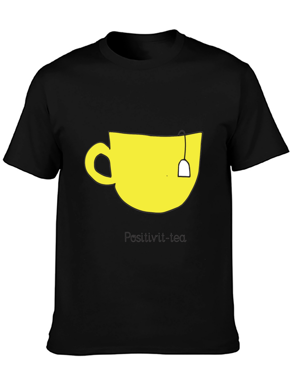 Teacup Graphic Tee - Mens Black Cotton T-Shirt