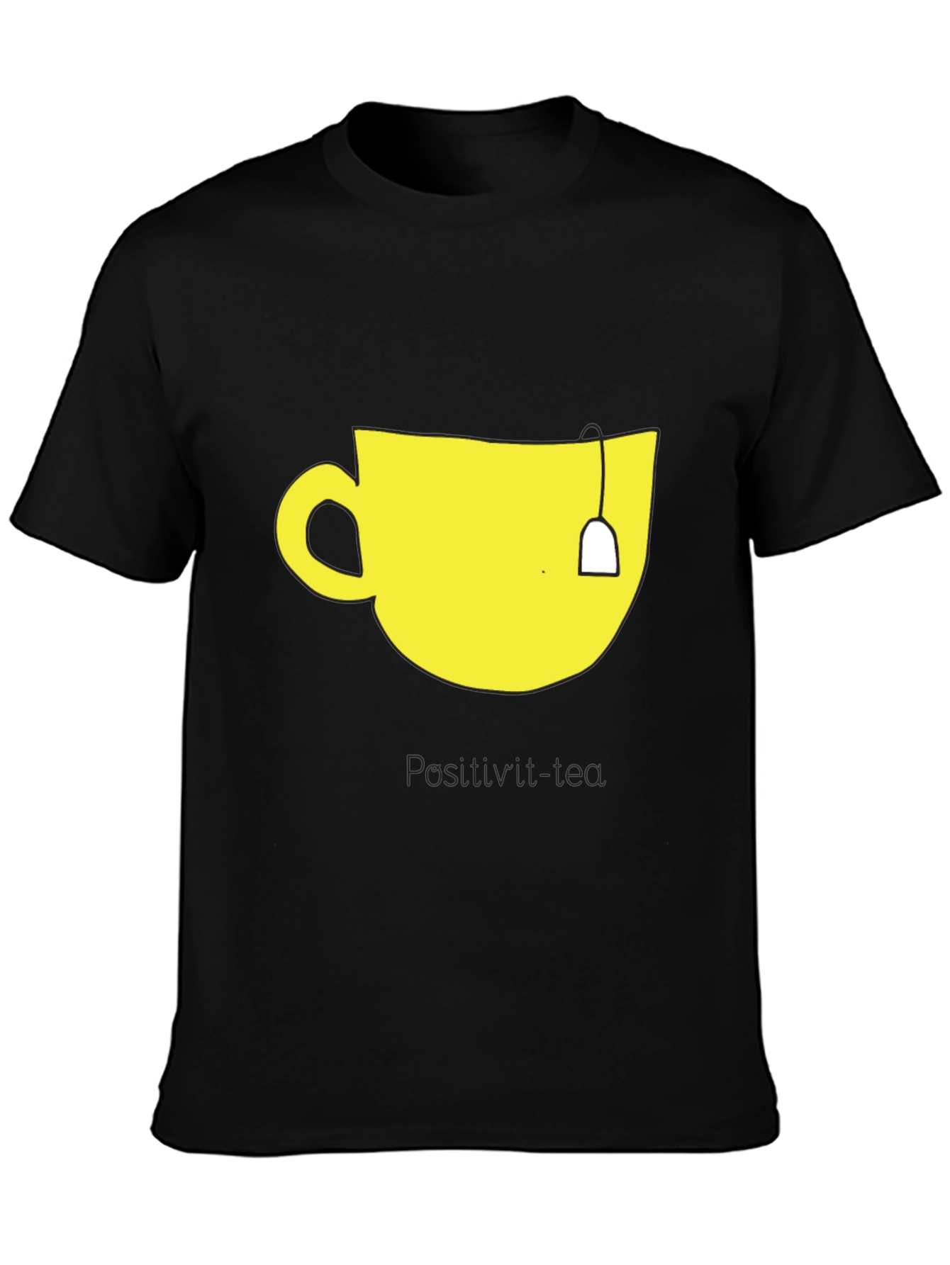 Teacup Graphic Tee - Mens Black Cotton T-Shirt
