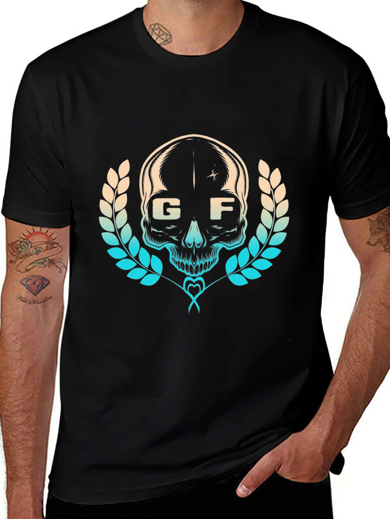 Skull Graphic Tee - Stylish Black T-Shirt