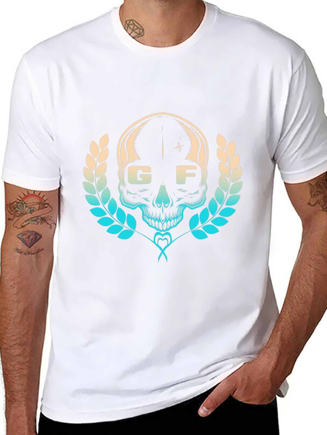 Skull Graphic Tee - Stylish Black T-Shirt