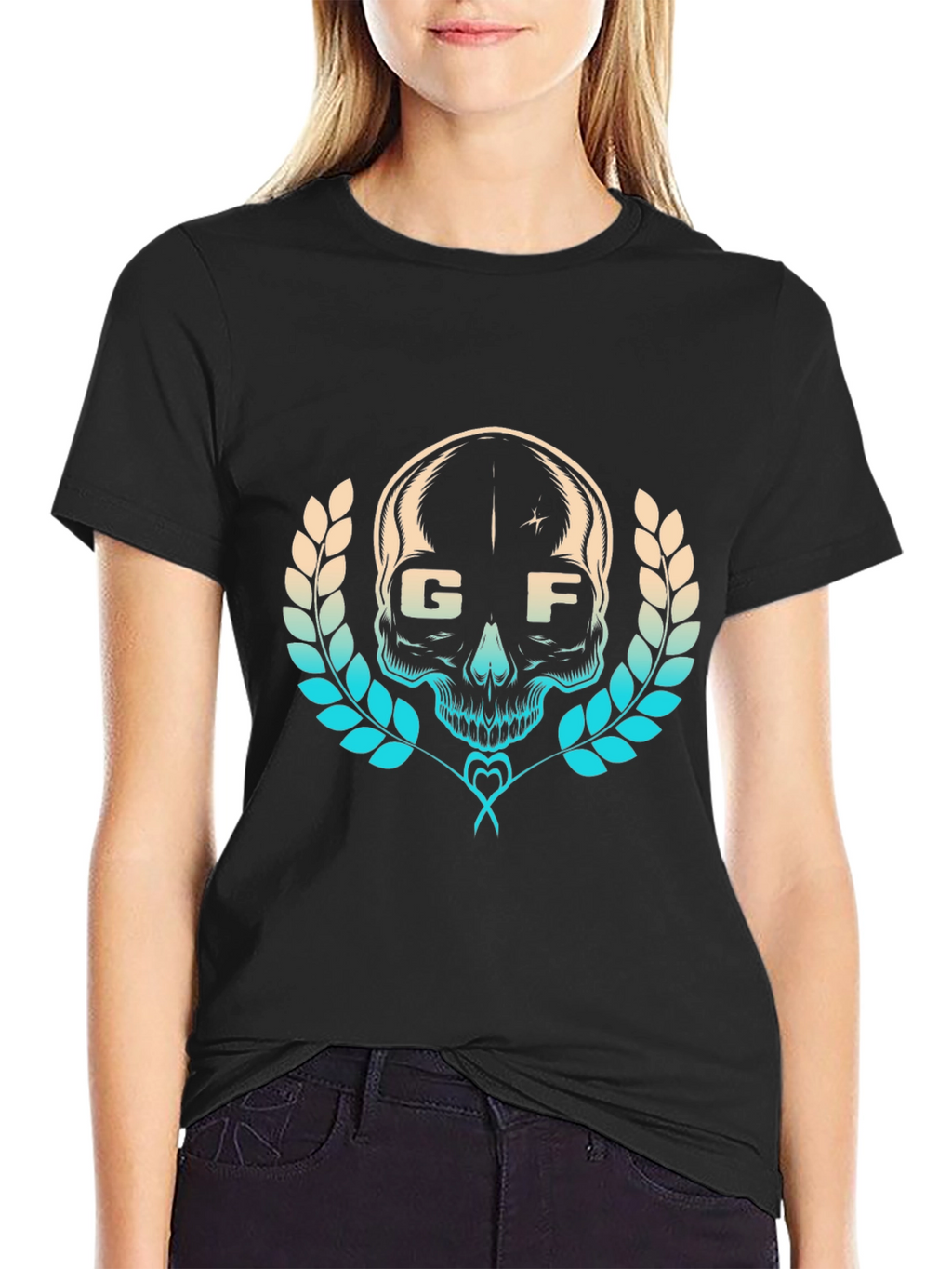 Skull Graphic Tee - Stylish Black T-Shirt