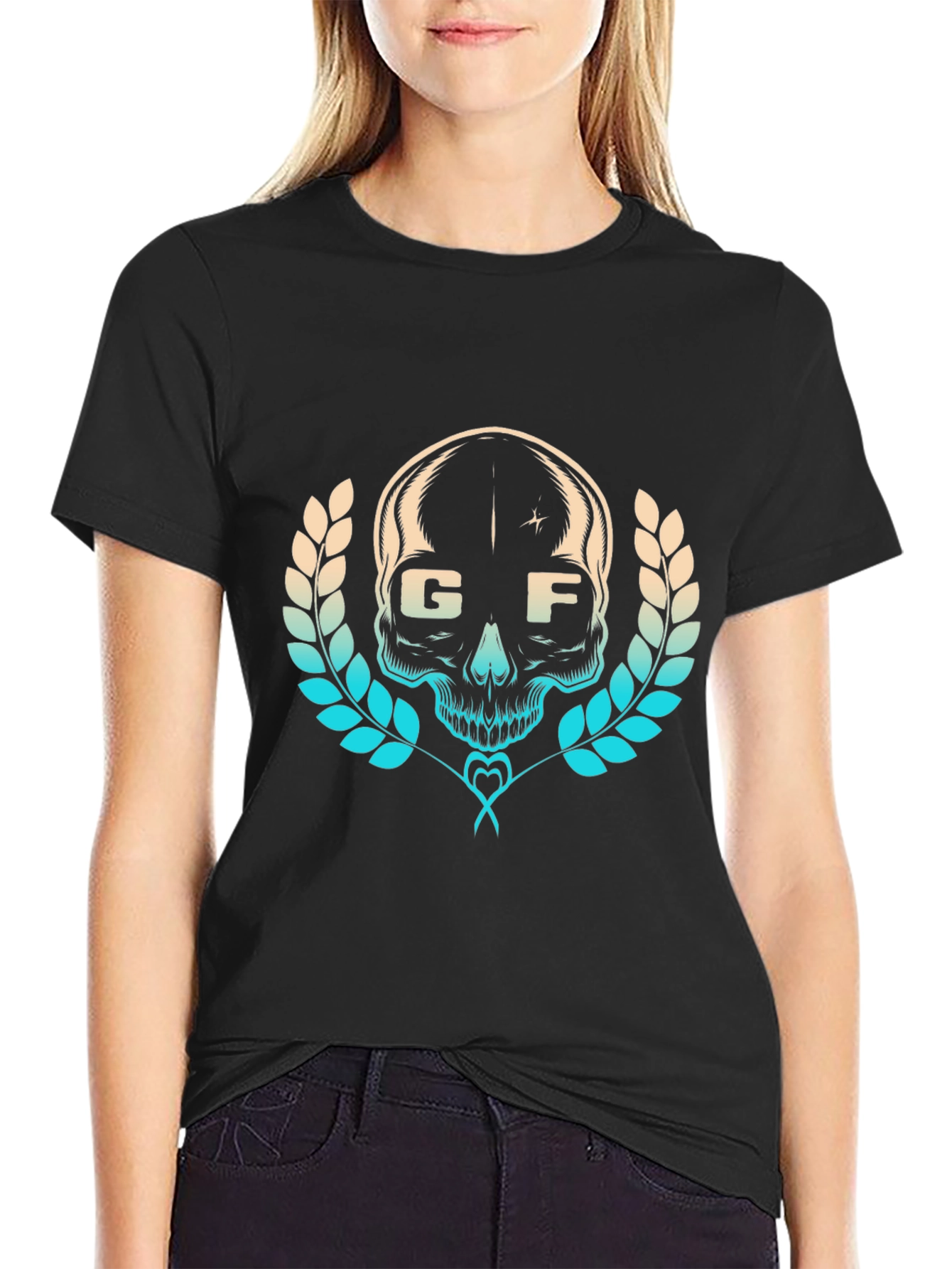 Skull Graphic Tee - Stylish Black T-Shirt