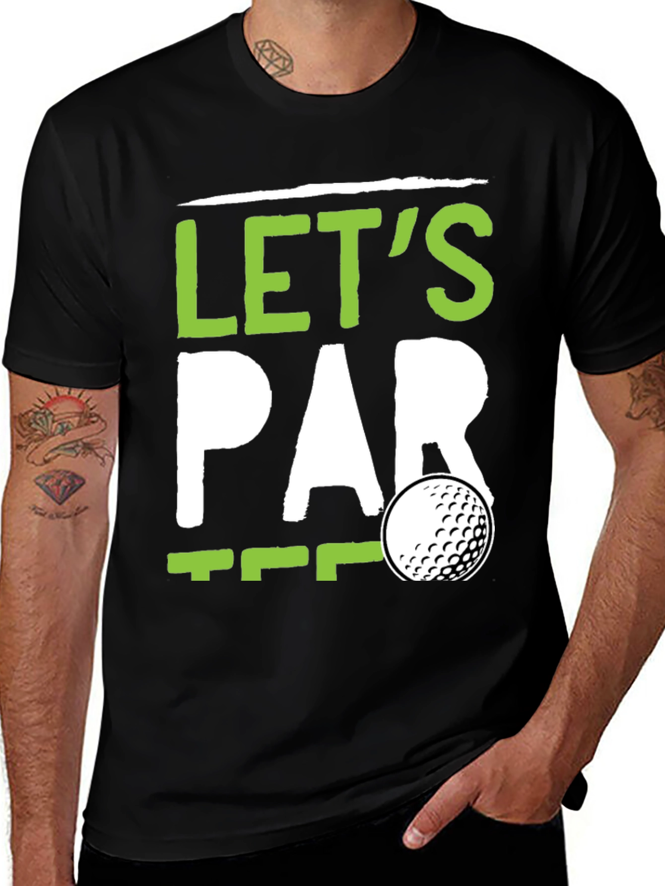 Lets Par Tee Golf T-Shirt - Black