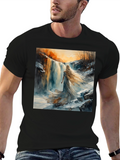 Waterfall Maiden Graphic Tee - Stylish Comfort