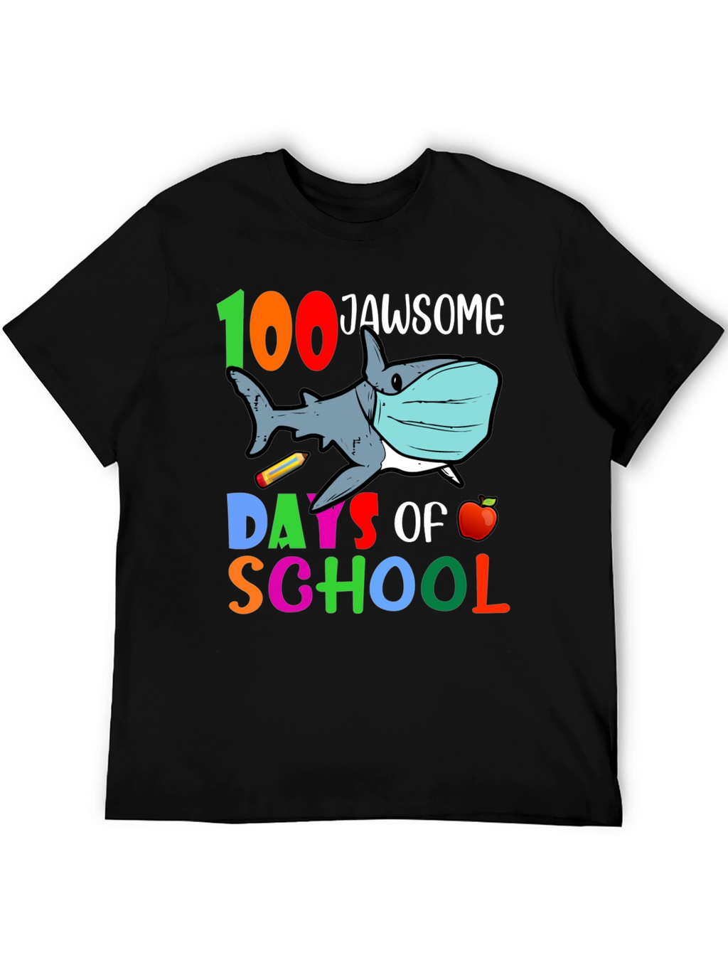 100 Days of School Jaw-some Shark T-Shirt