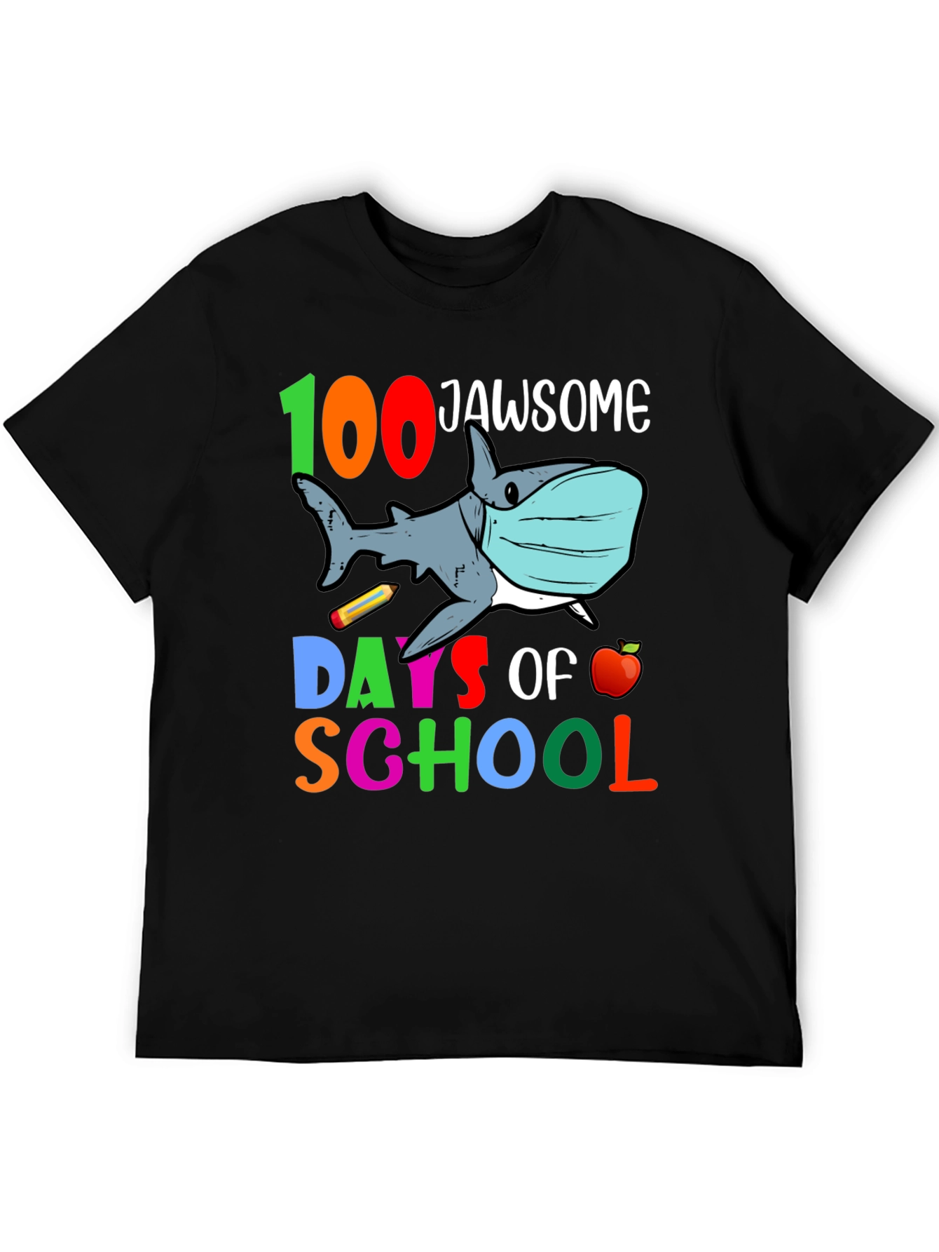 100 Days of School Jaw-some Shark T-Shirt