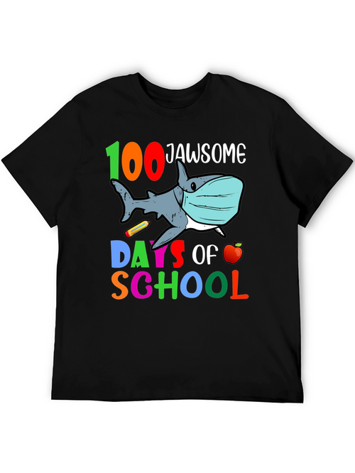 100 Days of School Jaw-some Shark T-Shirt