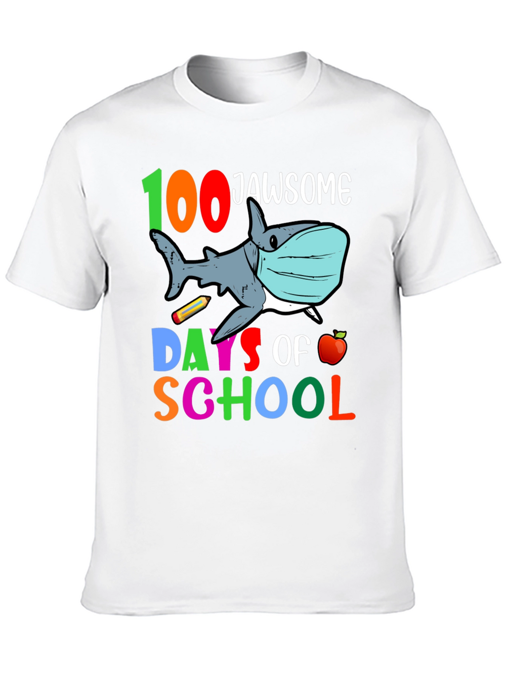 100 Days of School Jaw-some Shark T-Shirt