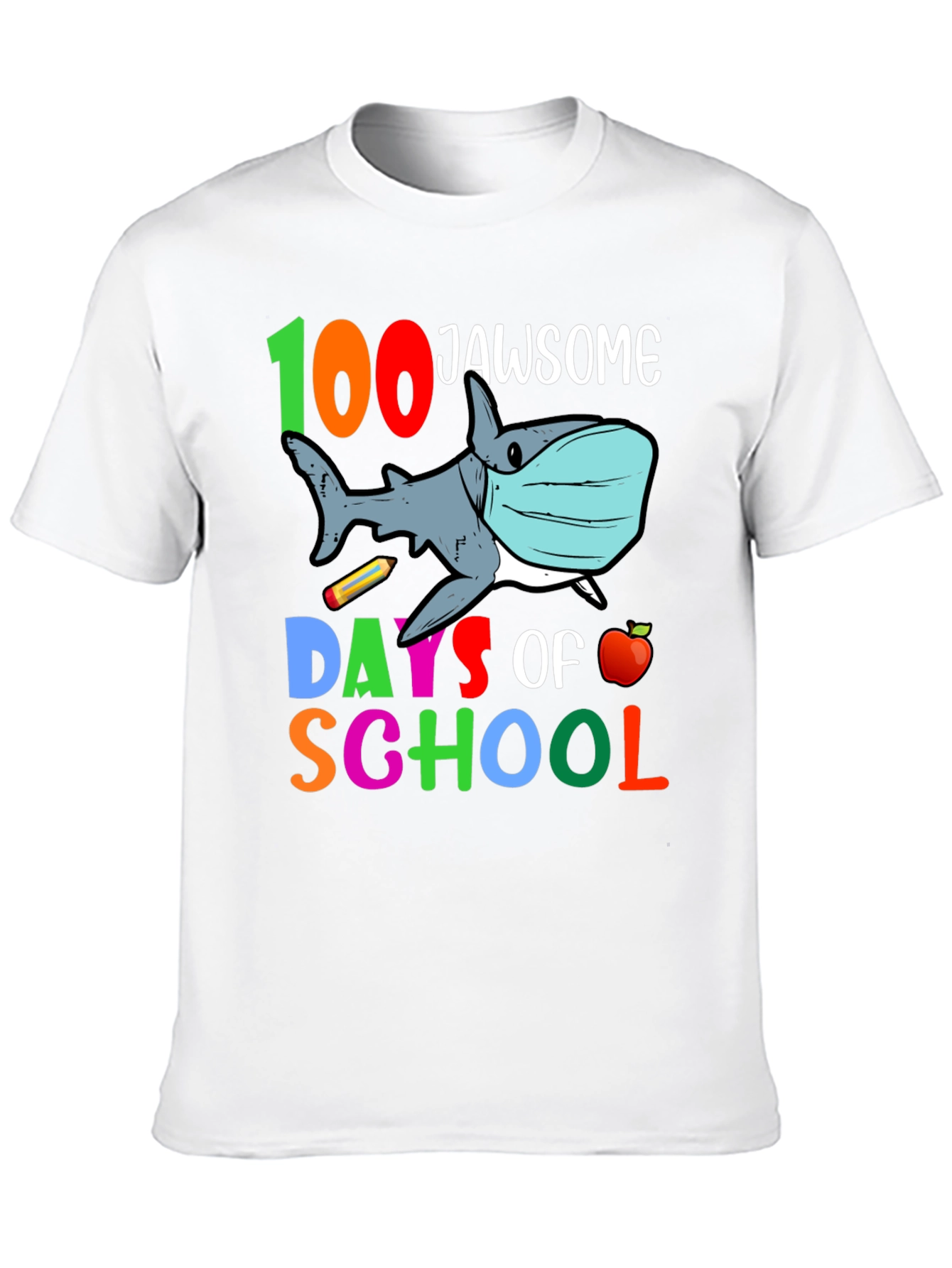 100 Days of School Jaw-some Shark T-Shirt