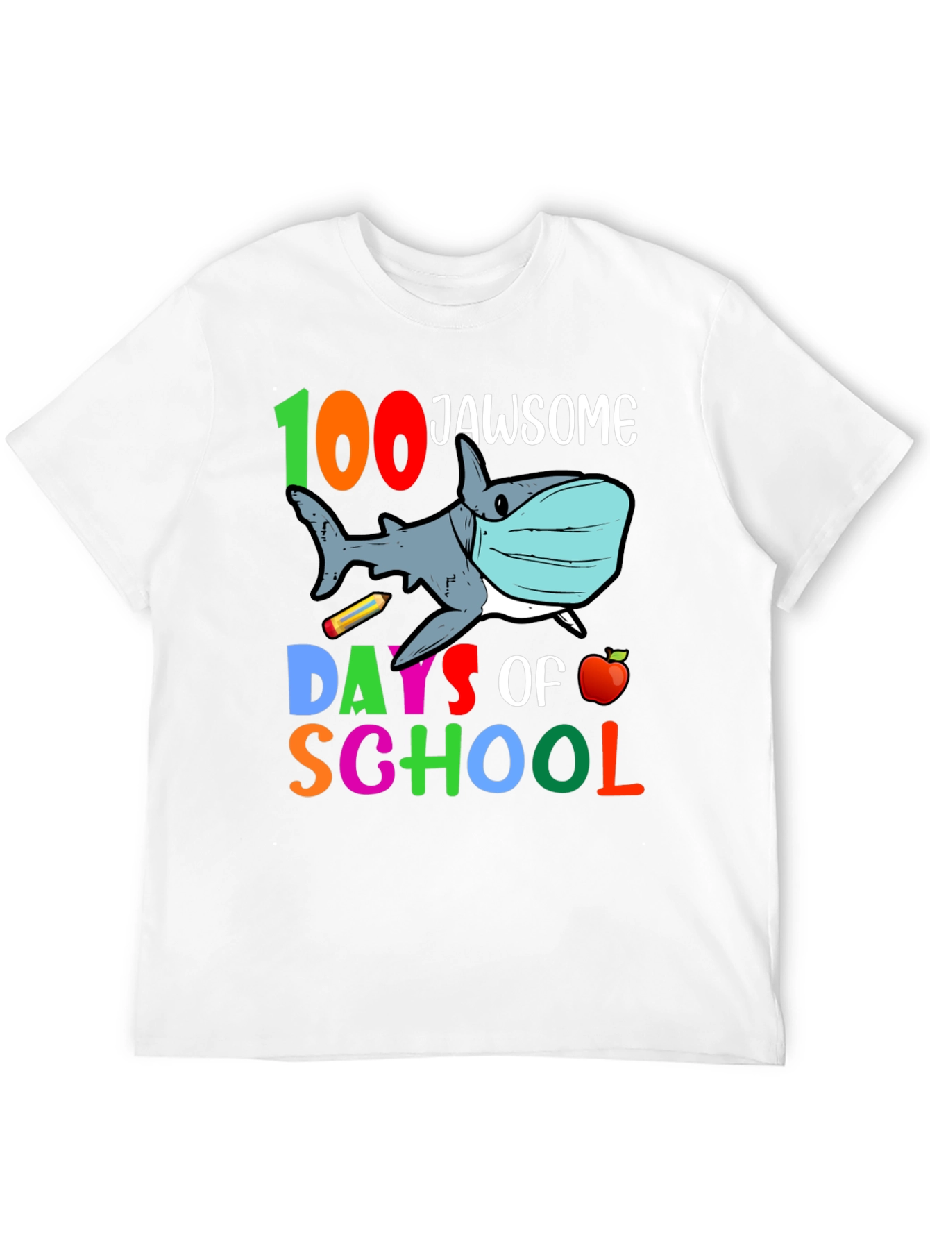 100 Days of School Jaw-some Shark T-Shirt