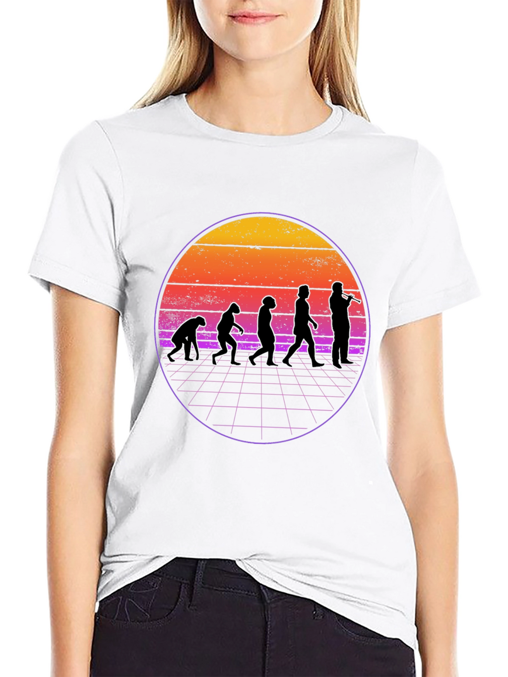 Evolution Musician T-Shirt Retro Style
