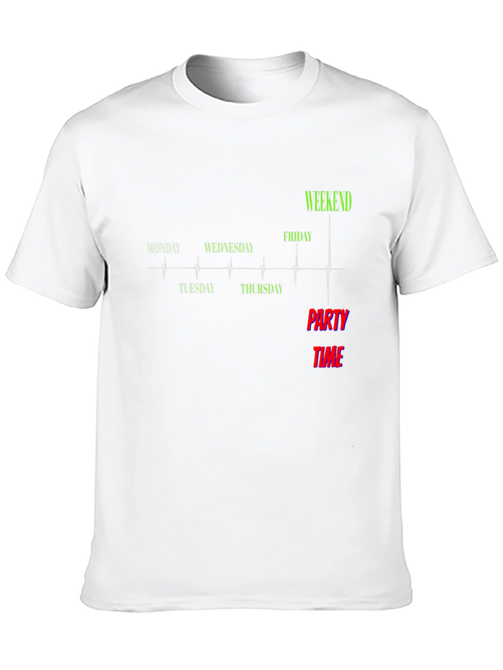 Weekend Party Time Graphic Tee - Black