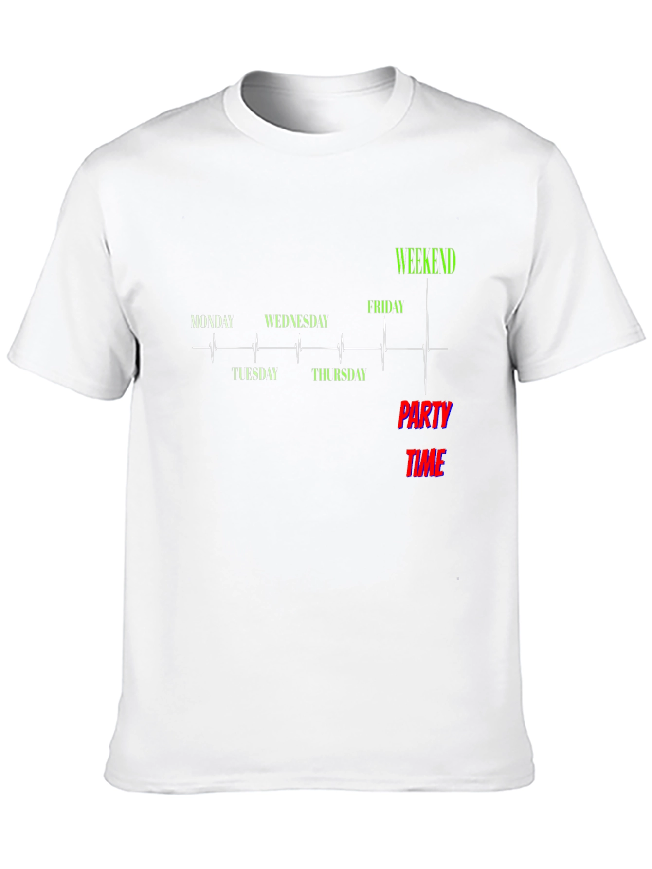 Weekend Party Time Graphic Tee - Black
