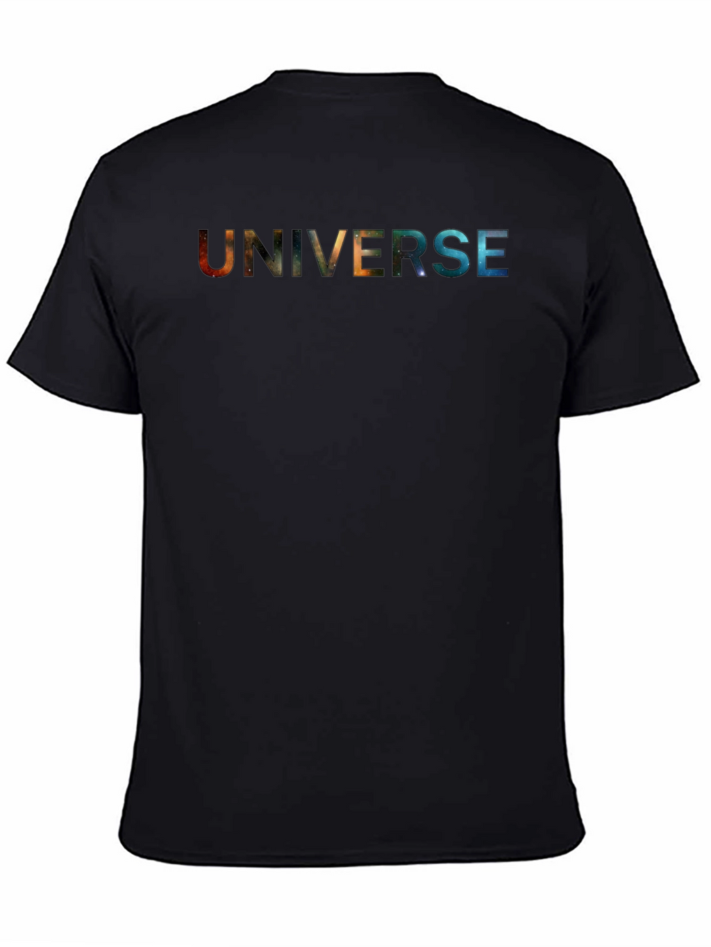 Universe Graphic Print Black T-Shirt