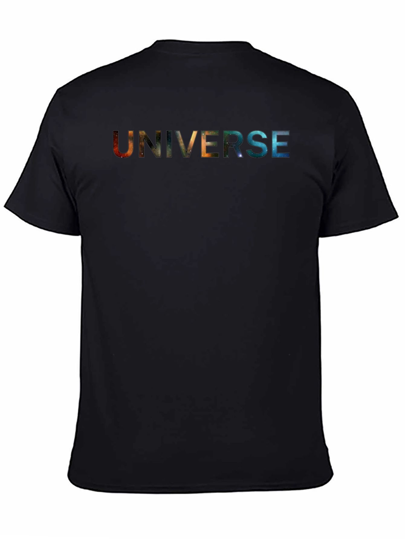 Universe Graphic Print Black T-Shirt