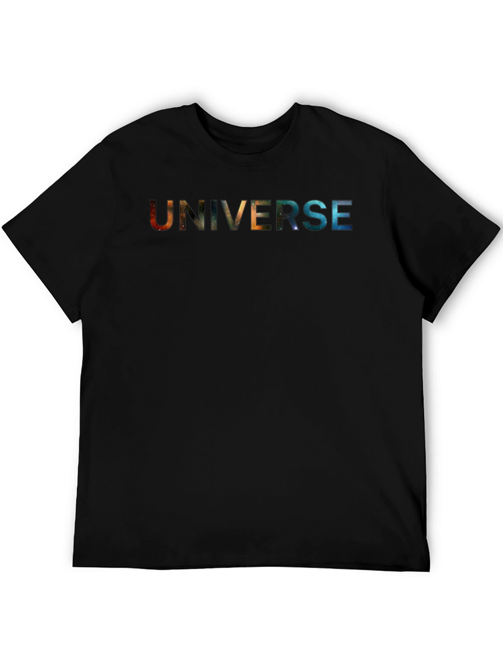 Universe Graphic Print Black T-Shirt
