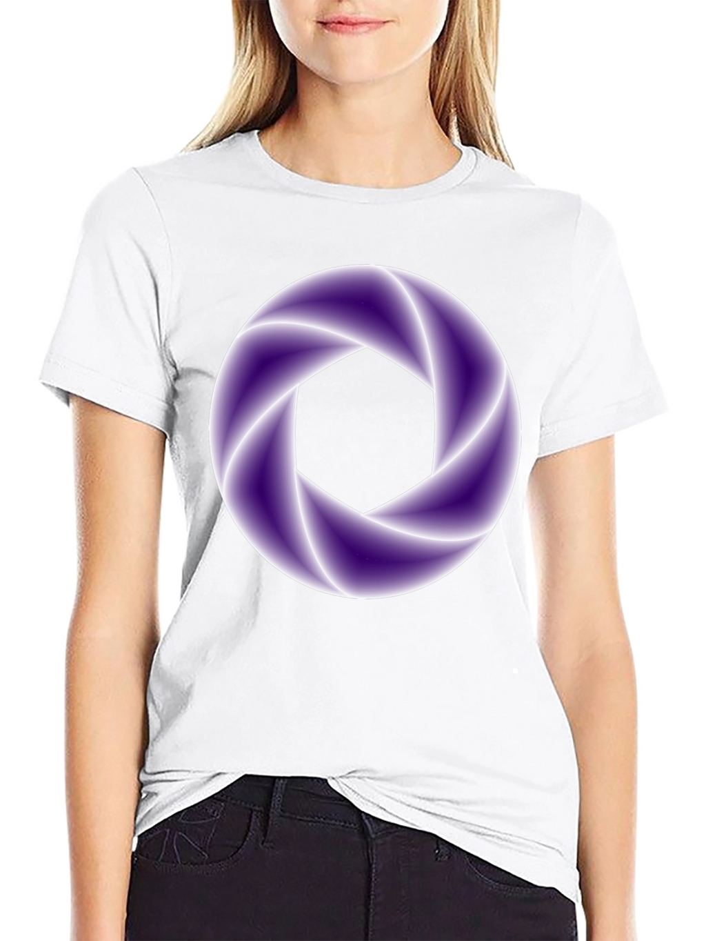 Abstract Aperture Graphic Tee - Black