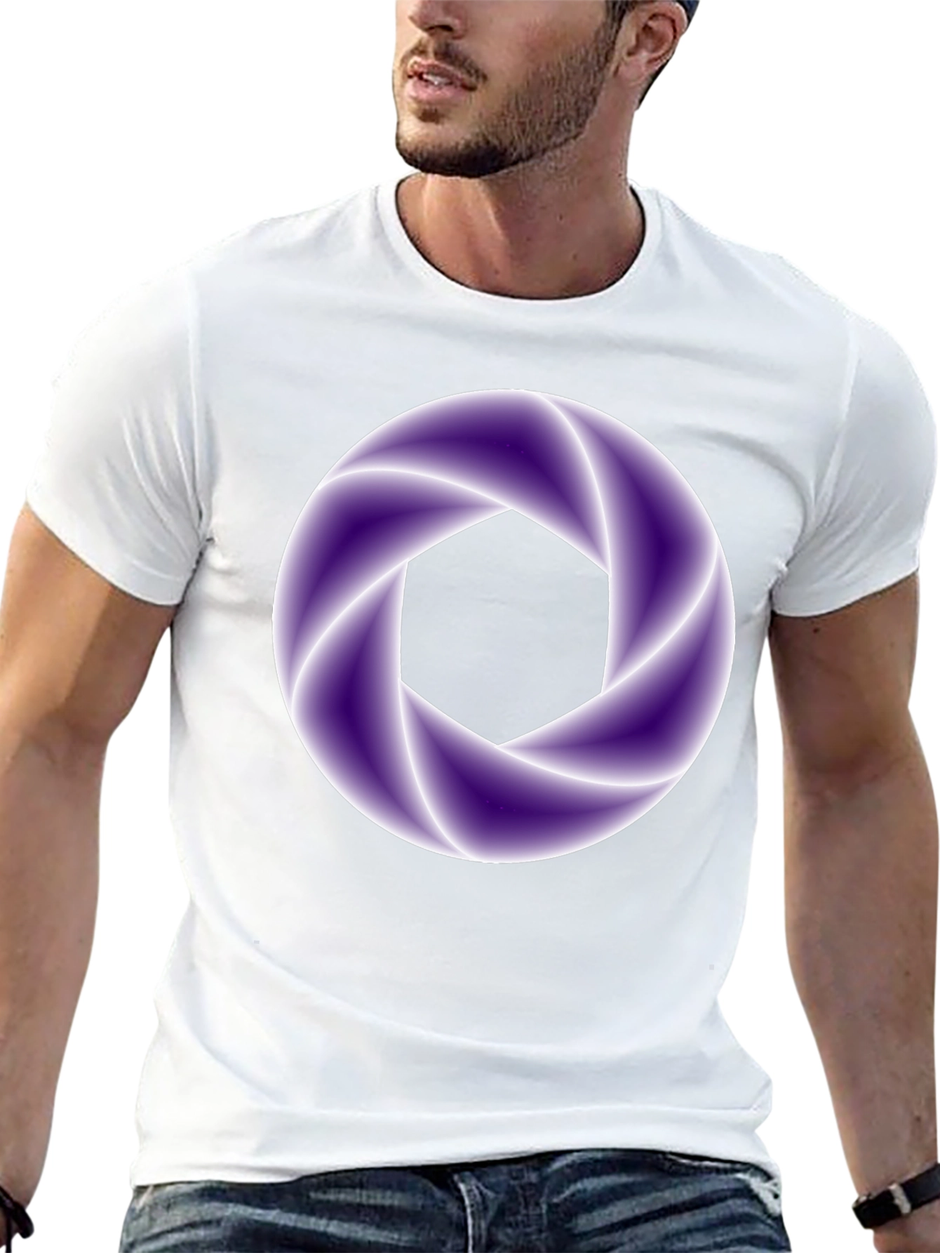Abstract Aperture Graphic Tee - Black