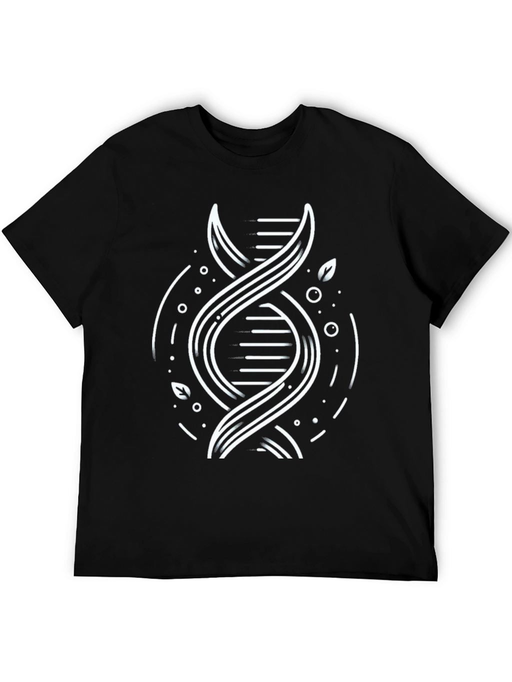 DNA Graphic Print Black T-Shirt