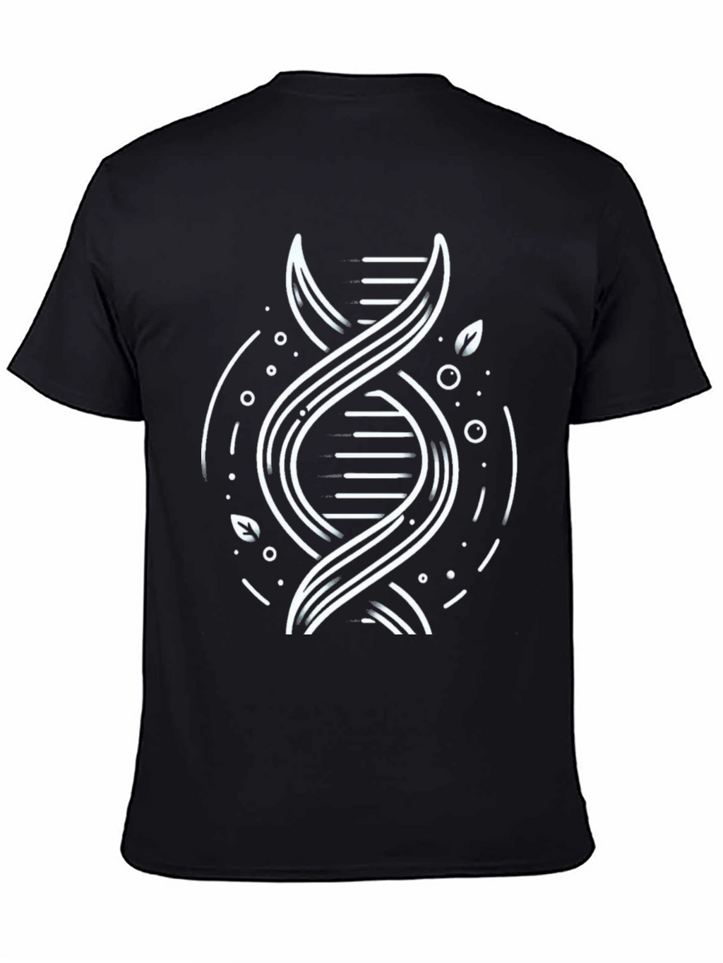 DNA Graphic Print Black T-Shirt