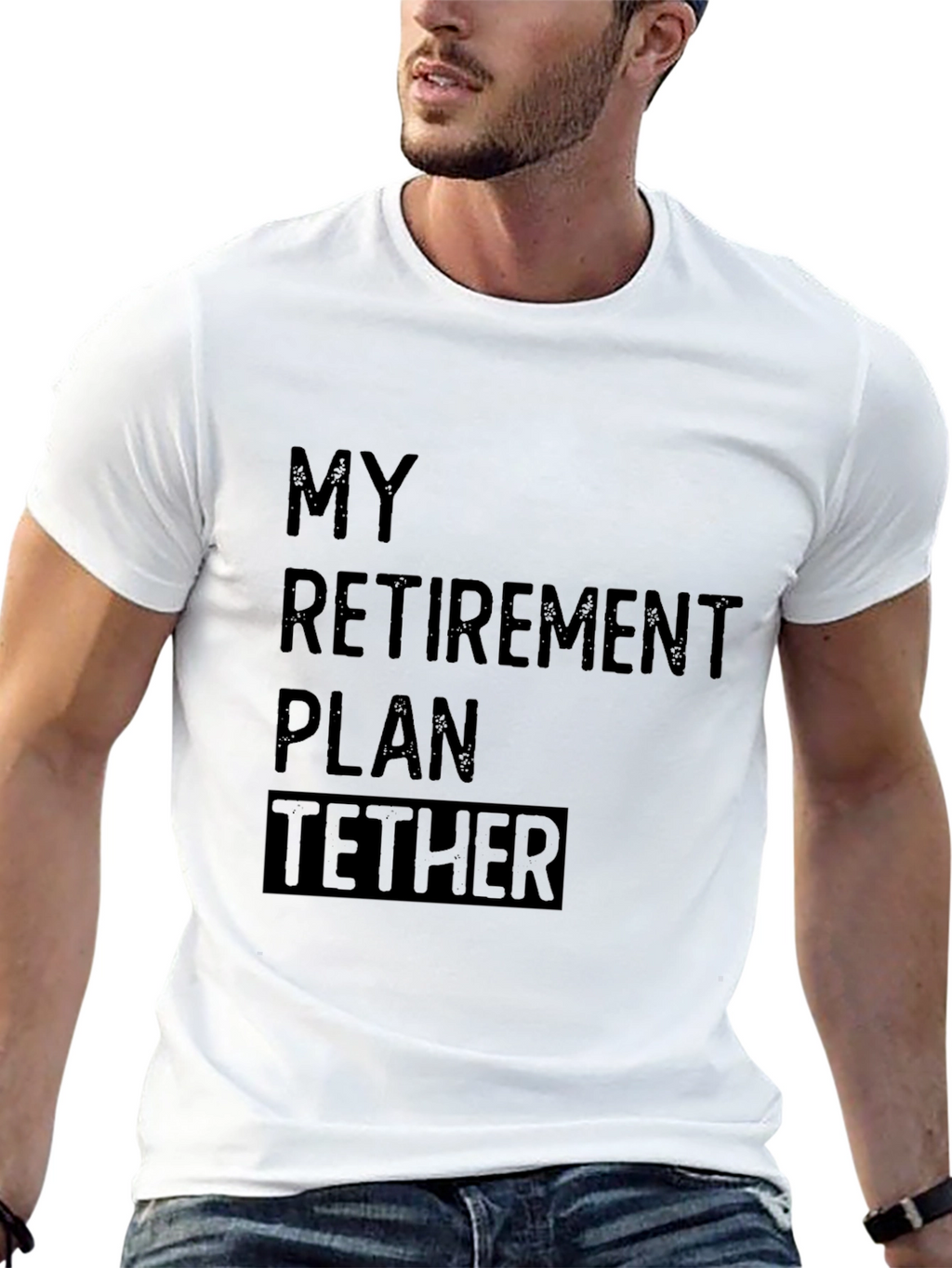 My Retirement Plan Tether Black T-Shirt