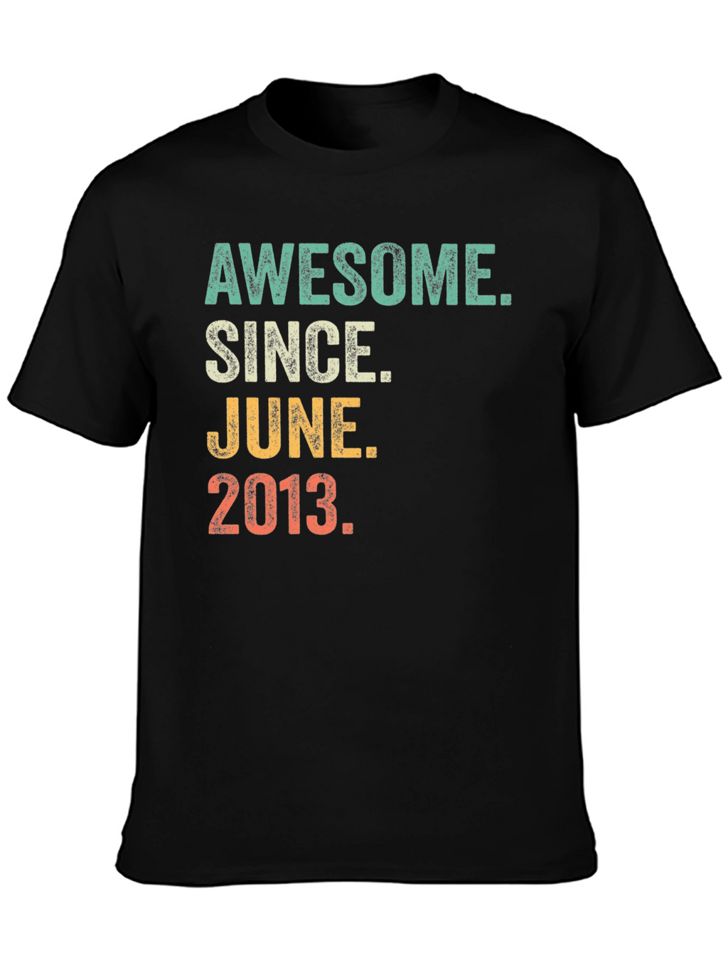 Awesome Since June 2013 Black Graphic T-Shirt