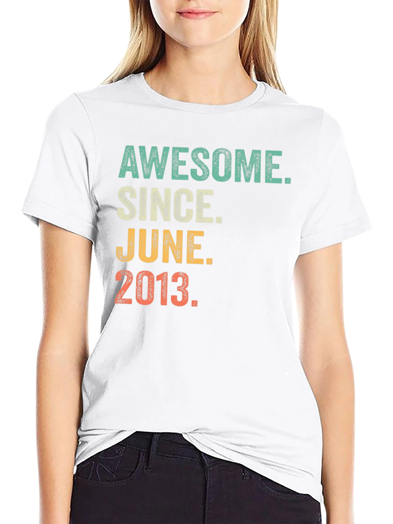Awesome Since June 2013 Black Graphic T-Shirt