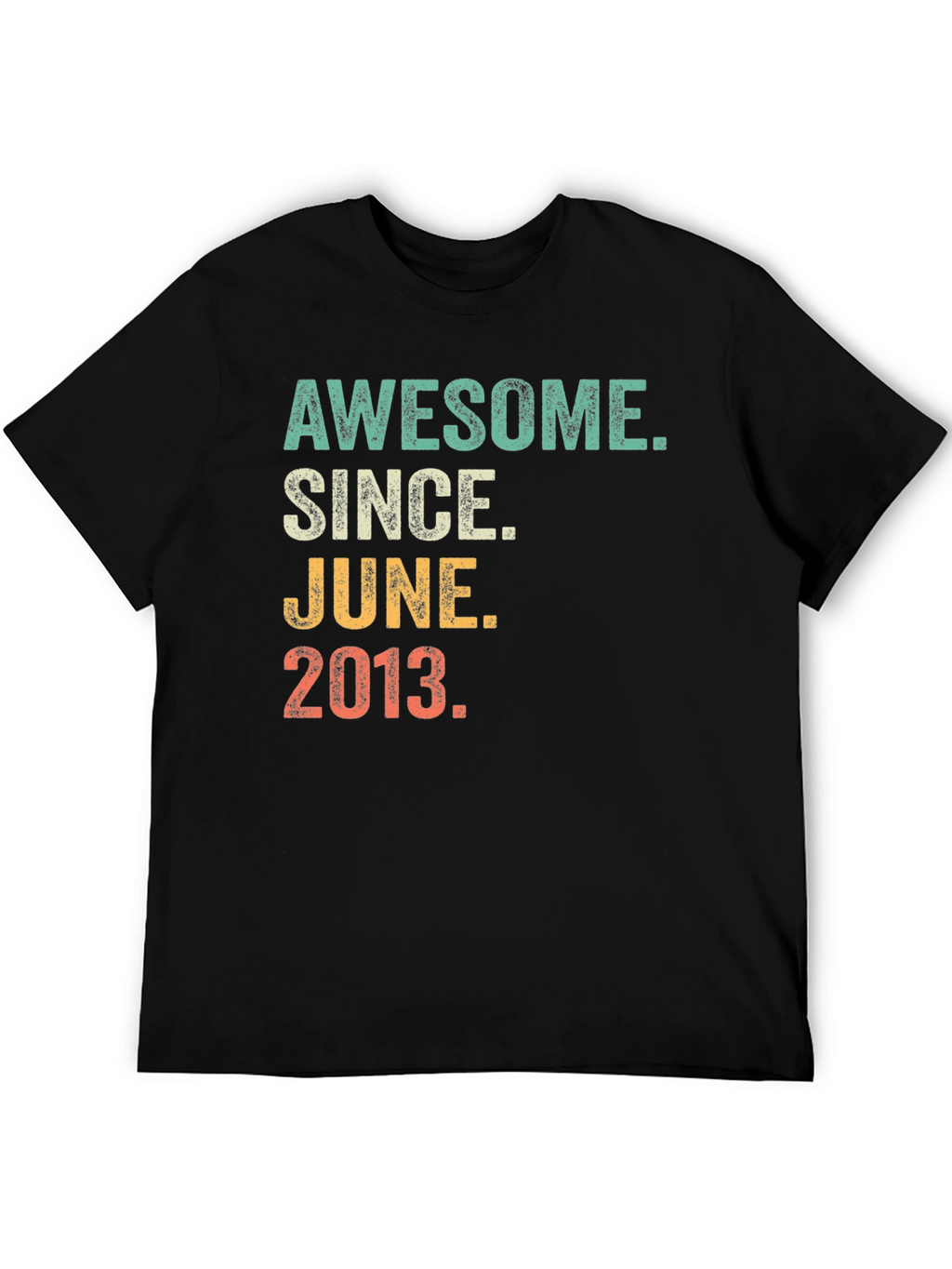 Awesome Since June 2013 Black Graphic T-Shirt