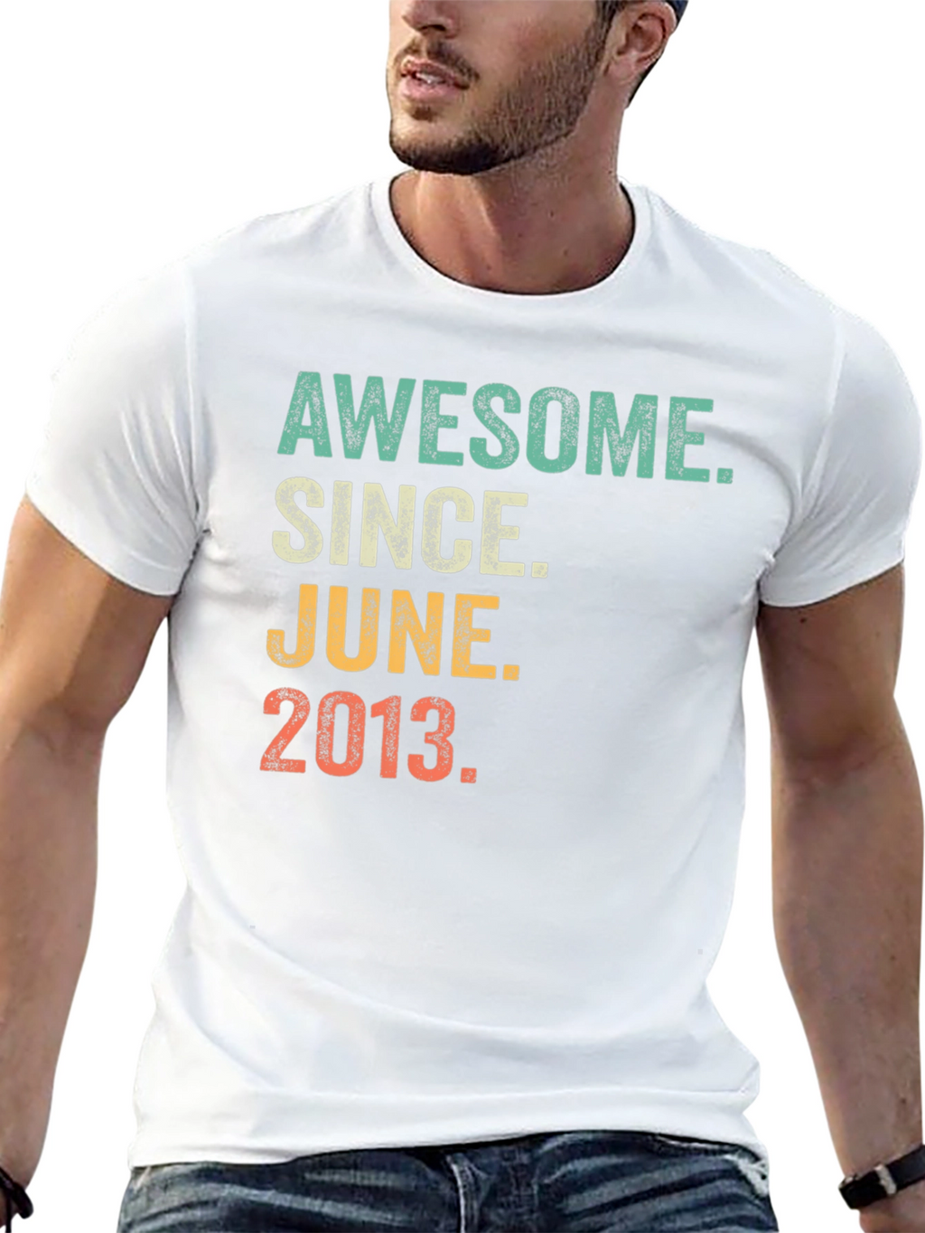 Awesome Since June 2013 Black Graphic T-Shirt
