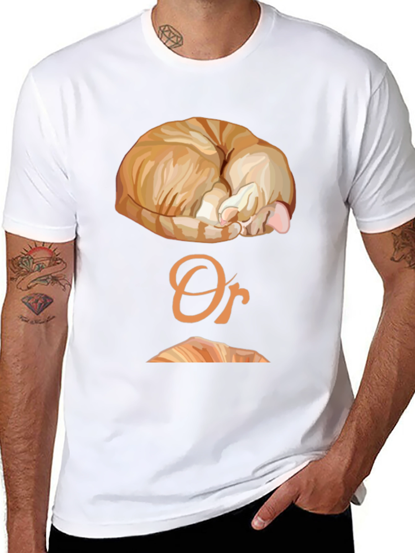 Cat Nap or Croissant Graphic T-Shirt