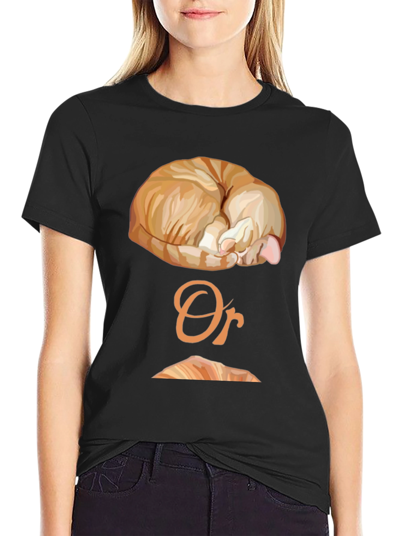 Cat Nap or Croissant Graphic T-Shirt