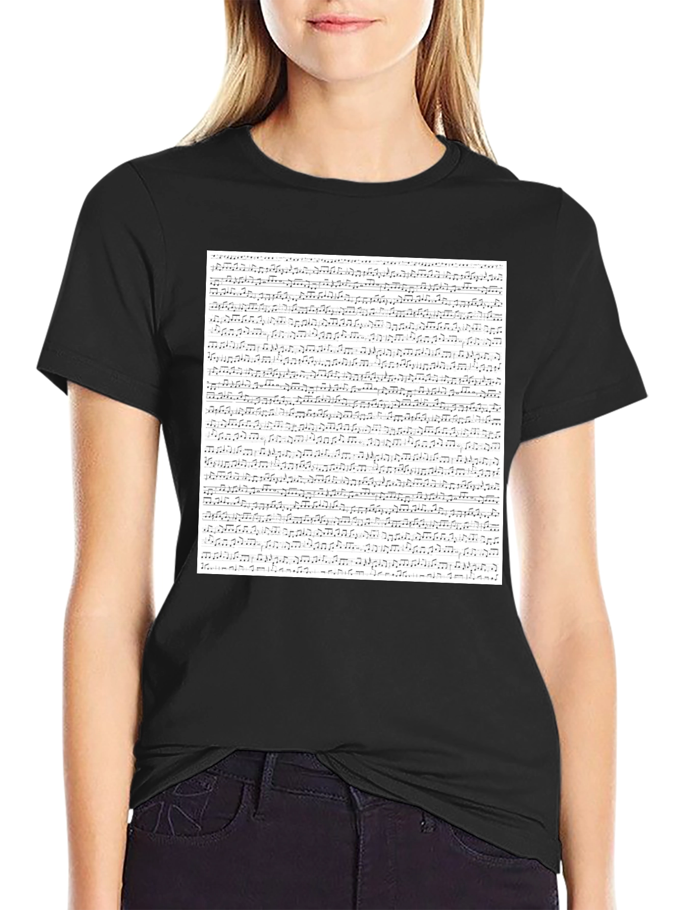 Musical Score Print Tee