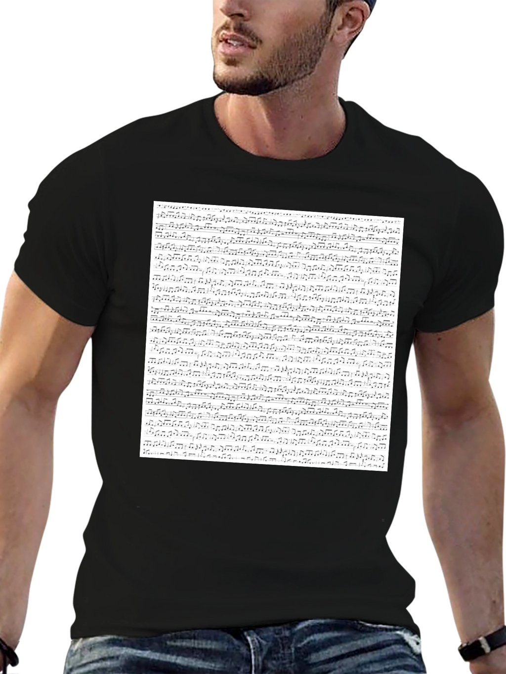 Musical Score Print Tee