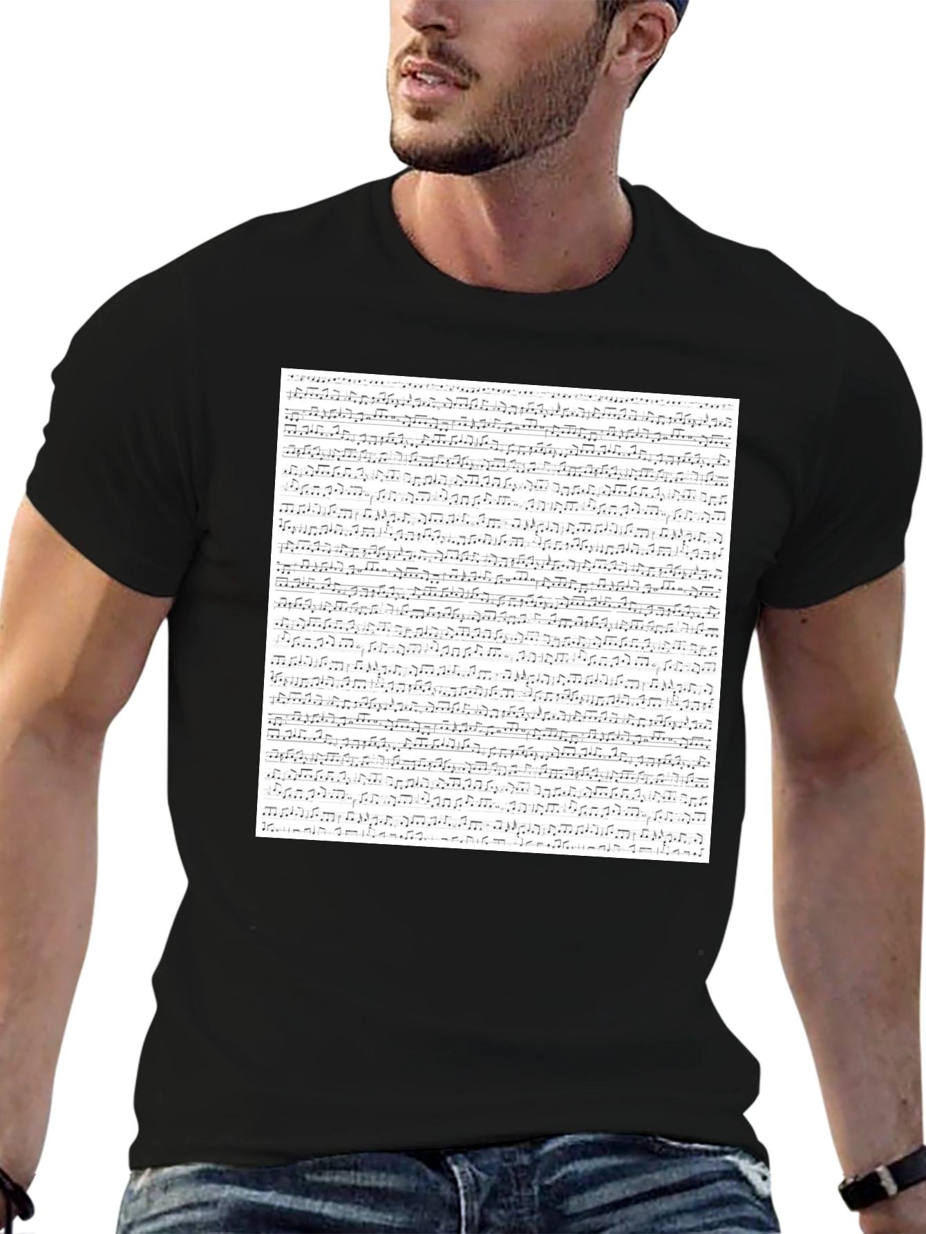 Musical Score Print Tee