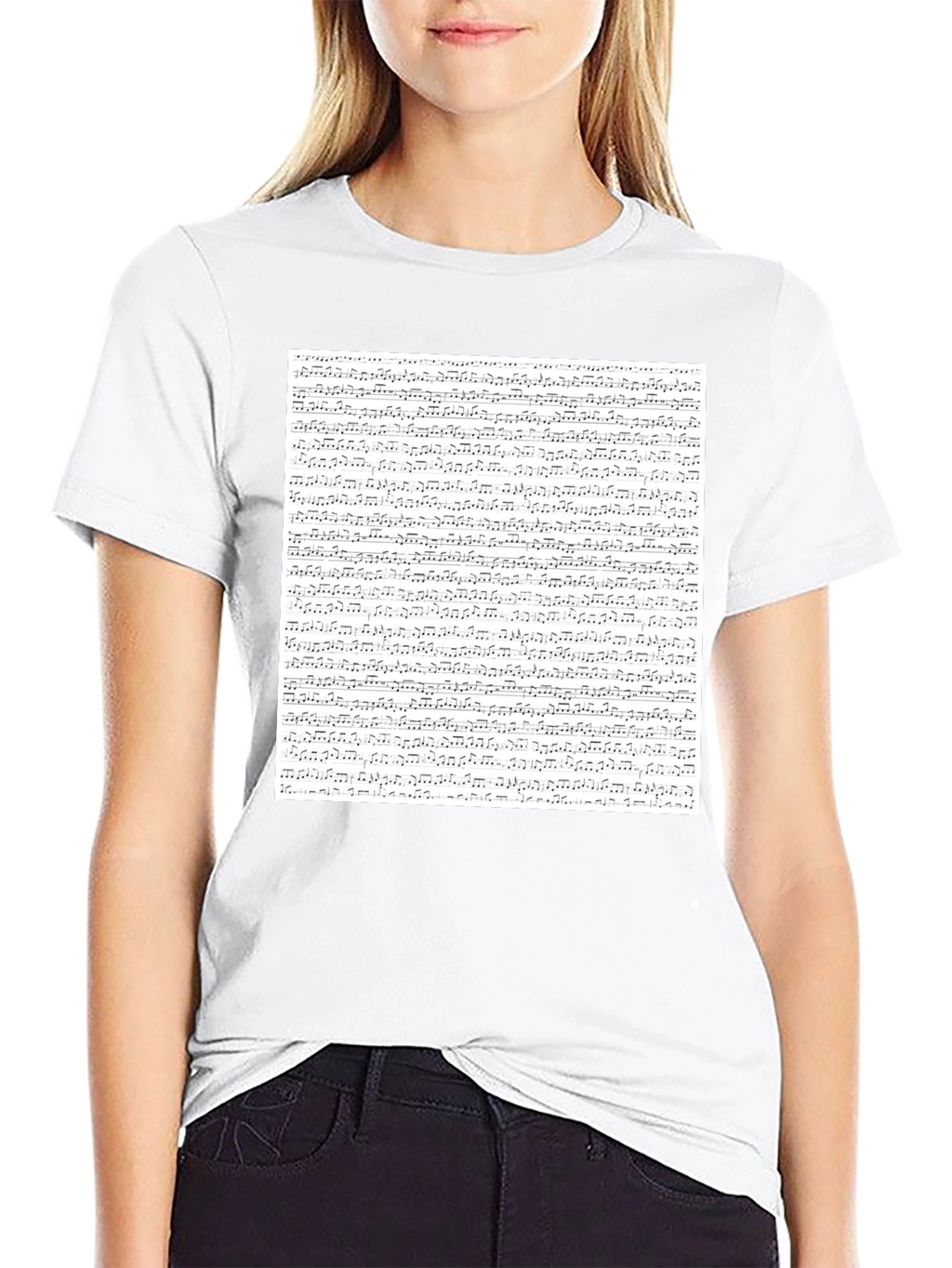 Musical Score Print Tee