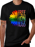 Free Mom Hugs Rainbow Flower T-Shirt