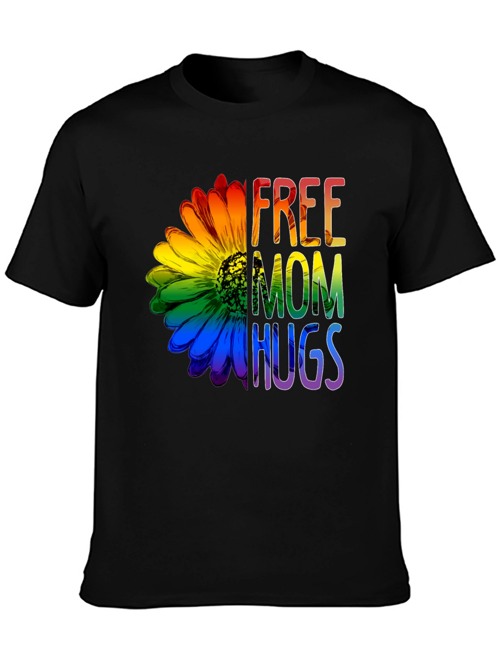 Free Mom Hugs Rainbow Flower T-Shirt