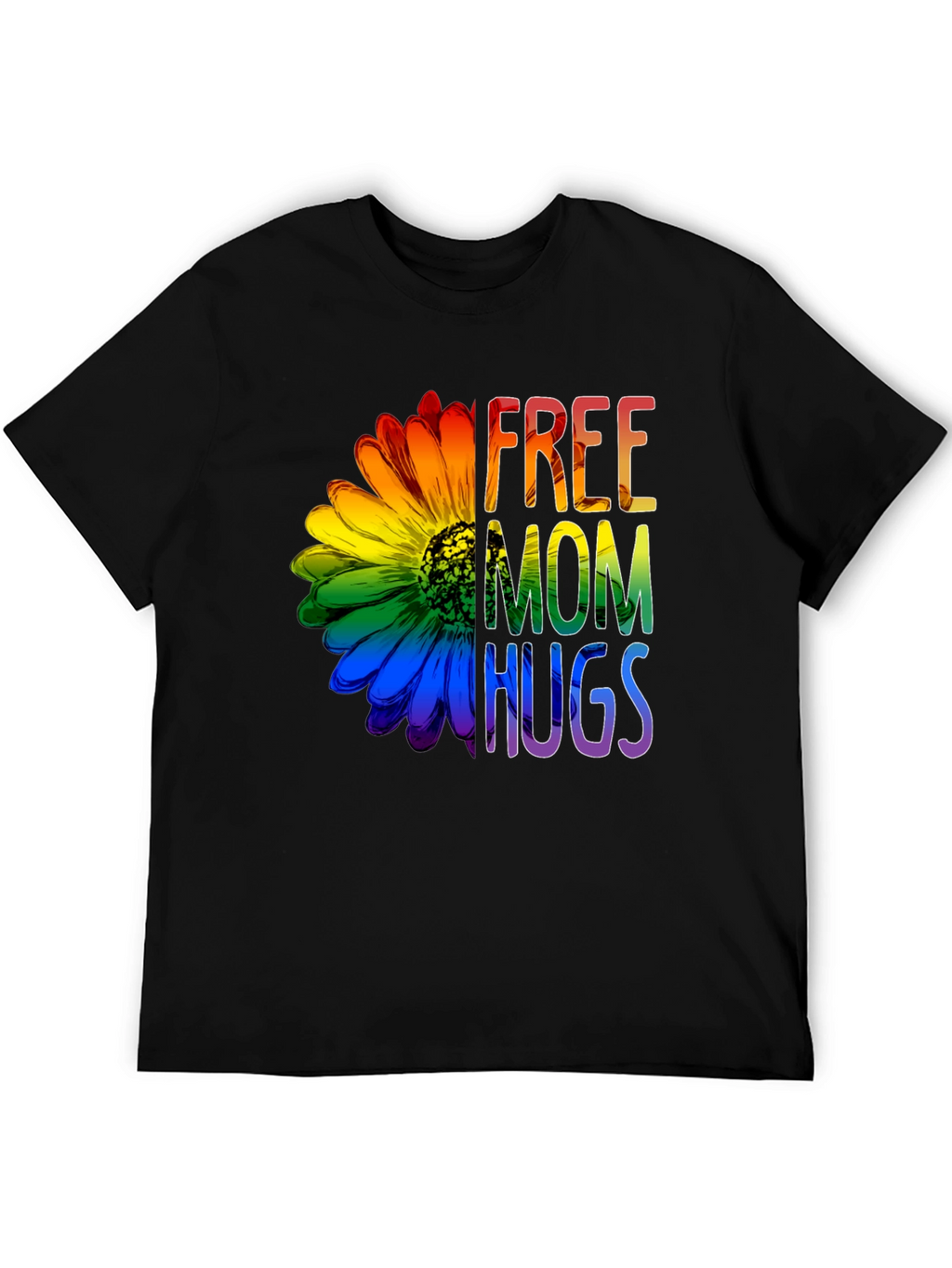 Free Mom Hugs Rainbow Flower T-Shirt