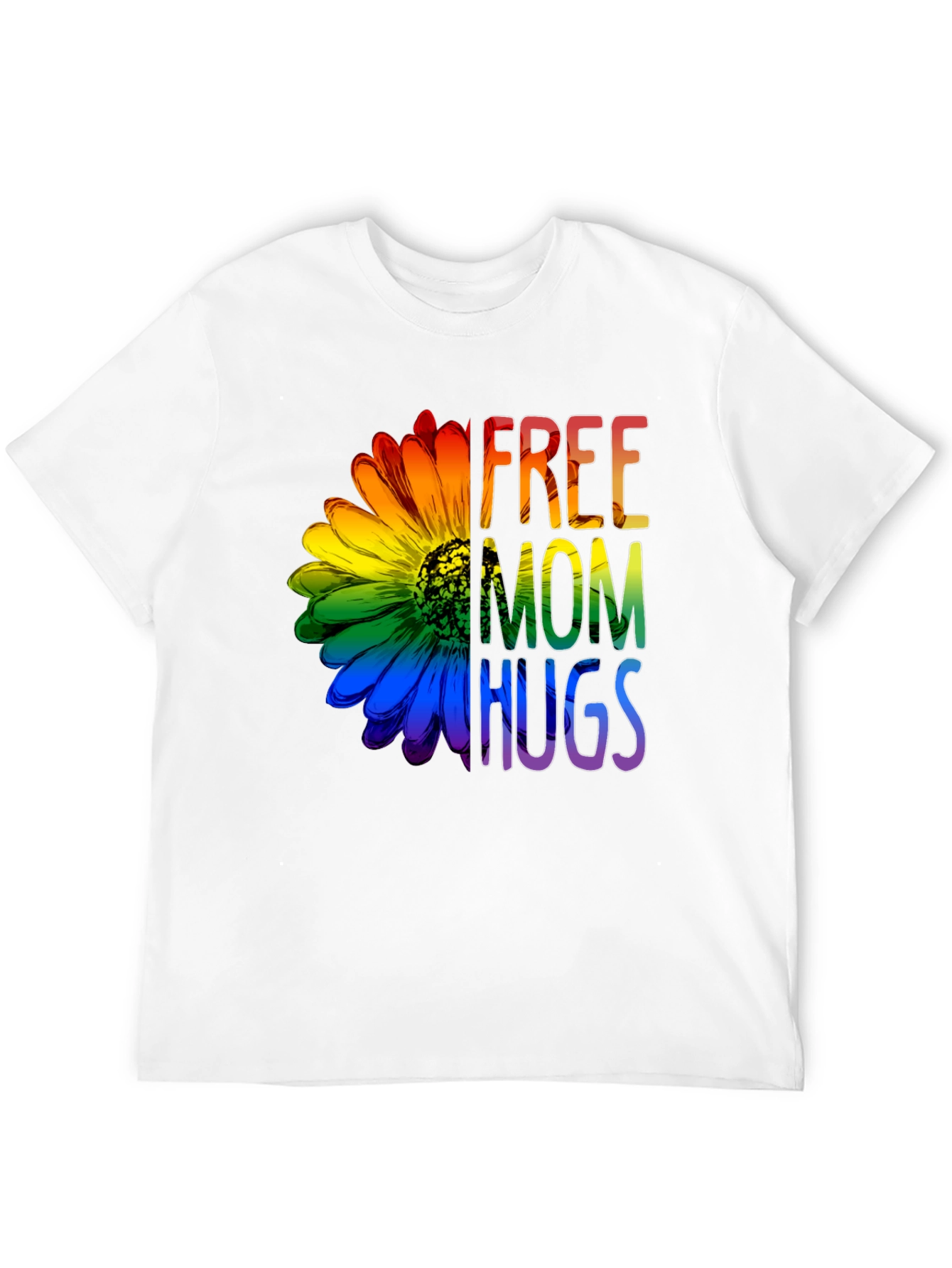 Free Mom Hugs Rainbow Flower T-Shirt