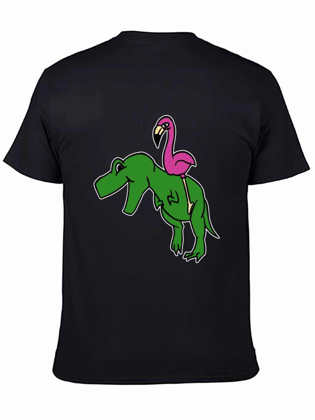 Dino Flamingo T-Shirt - Funny Graphic Tee