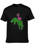 Dino Flamingo T-Shirt - Funny Graphic Tee
