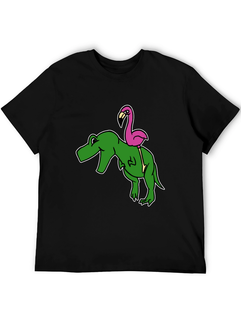 Dino Flamingo T-Shirt - Funny Graphic Tee