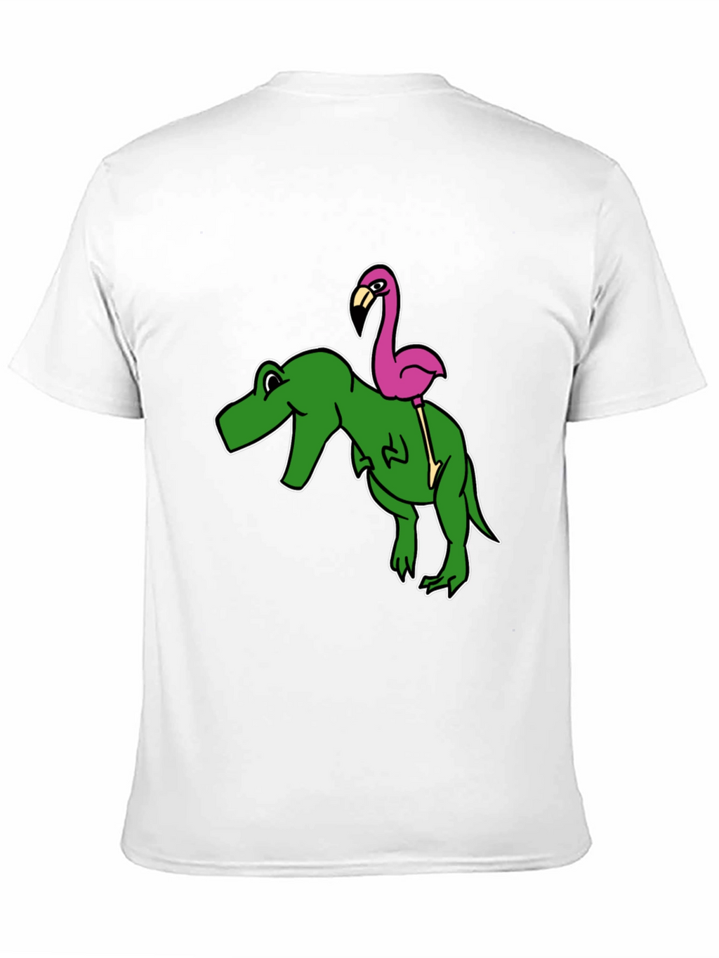 Dino Flamingo T-Shirt - Funny Graphic Tee