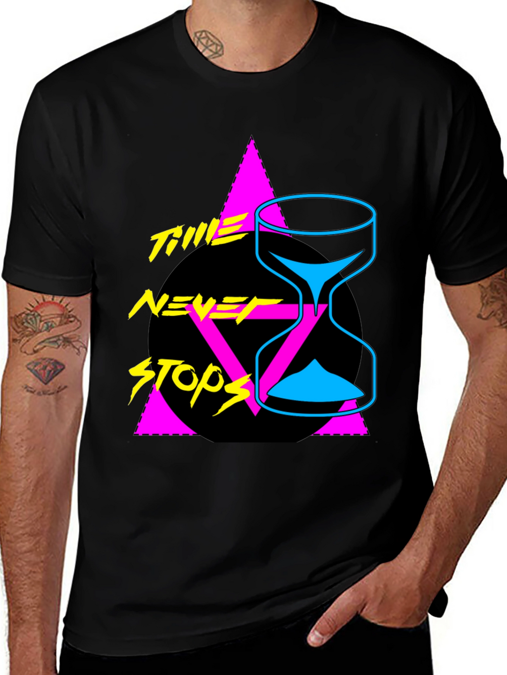 Retro Time Never Stops Graphic Tee